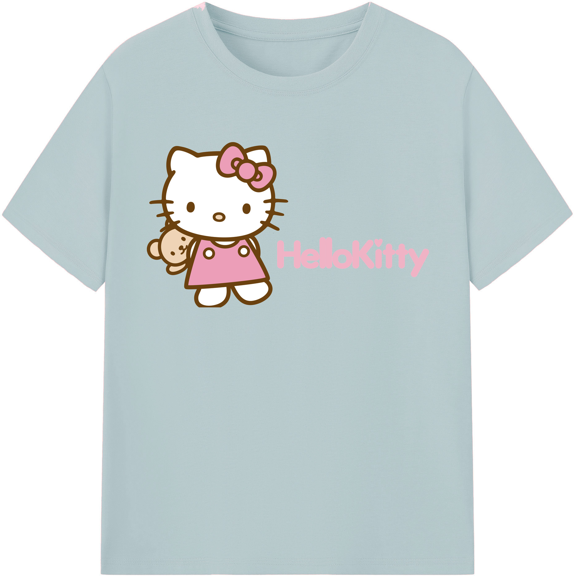 （画像用） Hello Kitty ハローキティ 綿100％半袖Tシャツ（フロントプリント）